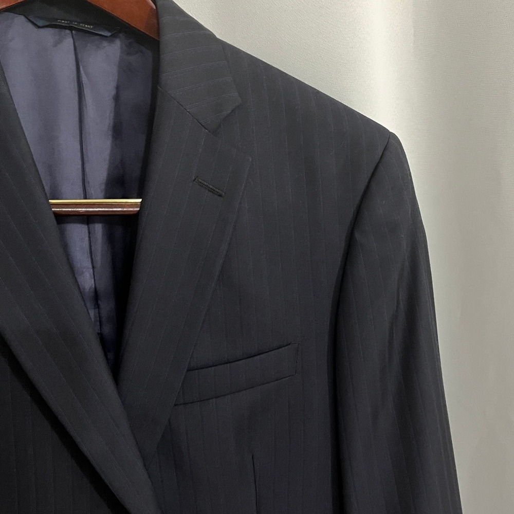 Brooks Brothers 1818 Madison 41R Vitale Barberis Canonico Navy Pinstripe Blazer - Picture 10 of 12